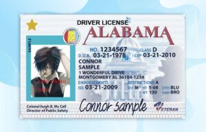 Editable Alabama drivers license Template