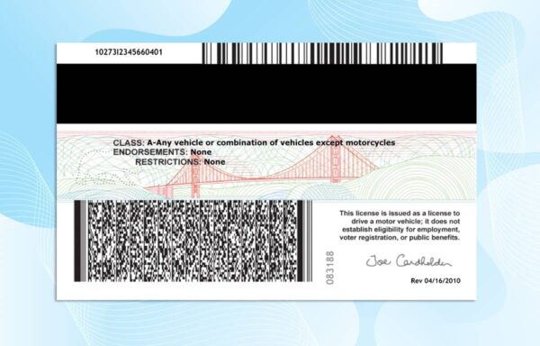 California Drivers License PSD Template
