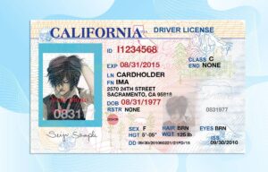 California Drivers License PSD Template