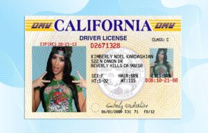 California Drivers License Template