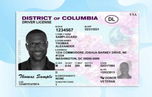 Editable District of Columbia Drivers License Template