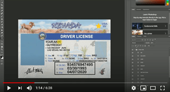 USA Drivers License Template