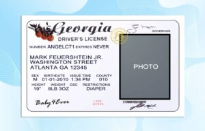 Editable Georgia Drivers License Template