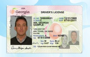 Georgia Drivers License Template - PSD file