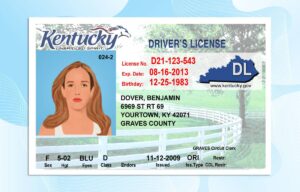 Kentucky Drivers License Template - Photoshop File