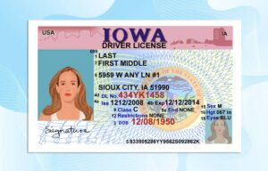 Editable Iowa Drivers License Template