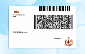Editable Maine Drivers License Template