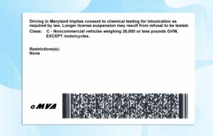 Editable Maryland Drivers License Template