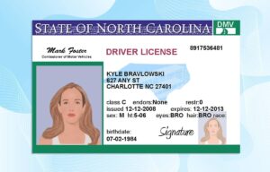 Editable North Carolina Drivers License Template