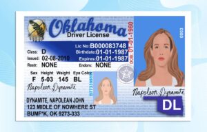 Editable Oklahoma Drivers License Template