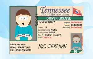Editable Tennessee Drivers License Template