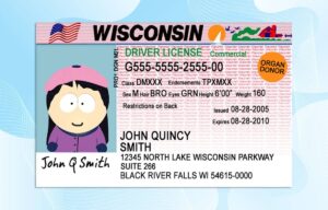 Editable Wisconsin Drivers License Template