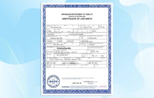 USA Arkansas Birth Certificate Template