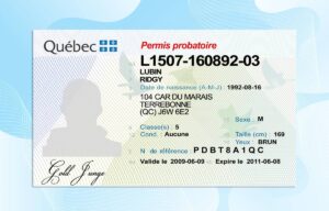 Editable Canada Quebec Drivers License Template