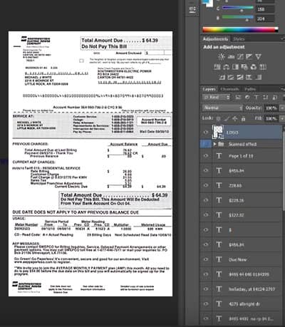 Editable USA Electric Bill Template