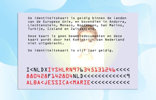 Editable Netherlands Identity Card PSD Template
