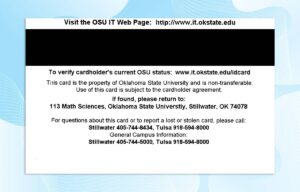 Editable Oklahoma State University ID PSD Template
