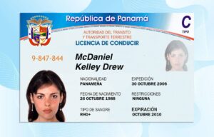 Editable Panama Drivers License Template