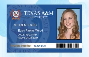 Editable Texas A&M University ID PSD Template