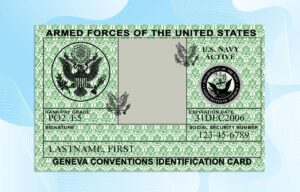 Editable USA Military ID PSD Template