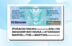 Editable USA Passport Card Template