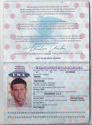 Editable USA Passport Template