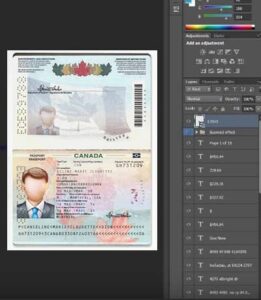 Editable Canada Passport Template