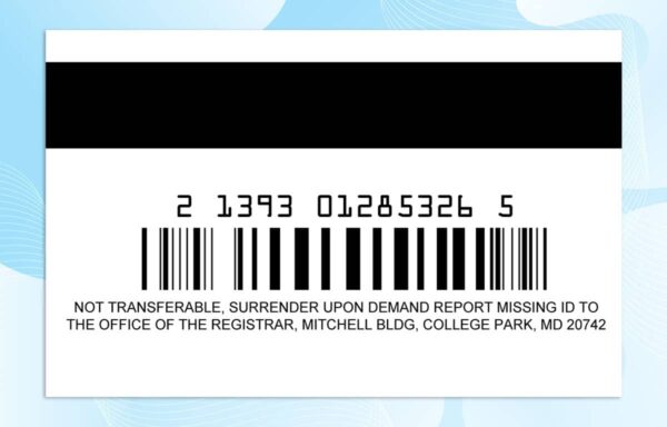 Editable University of Maryland ID PSD Template