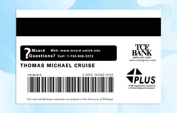 Editable University of Michigan ID PSD Template