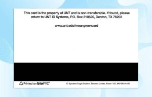 Editable University of North Texas ID PSD Template