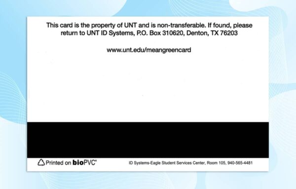 Editable University of North Texas ID PSD Template
