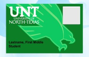 Editable University of North Texas ID PSD Template