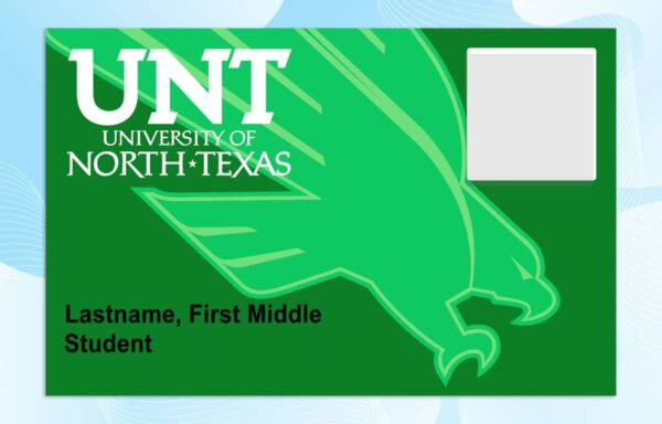 Editable University of North Texas ID PSD Template