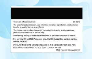 Editable UK Military ID PSD Template