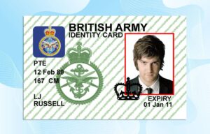 Editable UK Military ID PSD Template