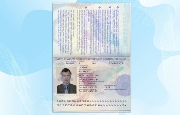 Editable UK Passport Template