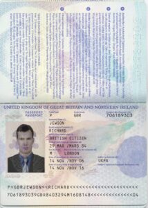 Editable UK Passport Template
