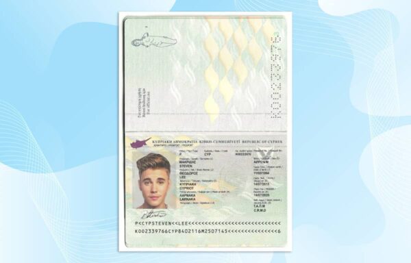 Editable Cyprus Passport Template