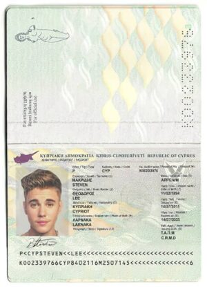 Editable Cyprus Passport Template