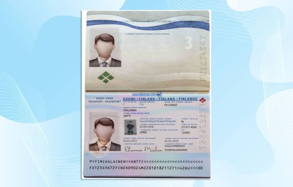 Editable Finland Passport Template