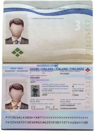 Editable Finland Passport Template