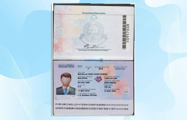 Editable Malaysia Passport Template