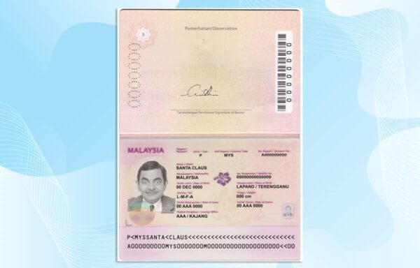 Editable Malaysia Passport Template