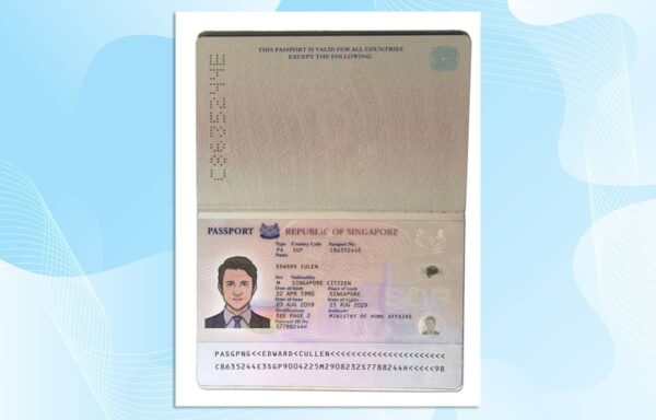 Editable Singapore Passport Template