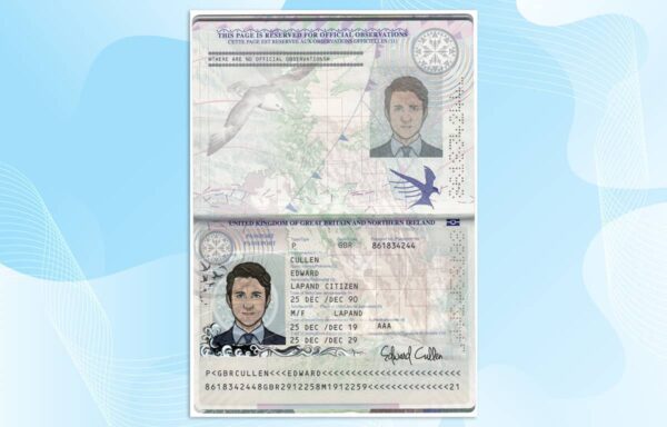 Editable UK Passport Template