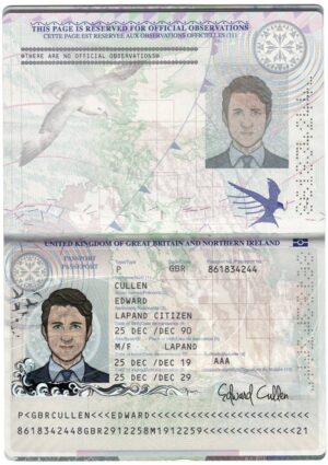 Editable UK Passport Template