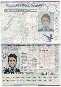 Editable UK Passport Template