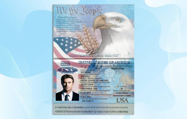 Editable USA Passport Template