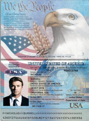 Editable USA Passport Template