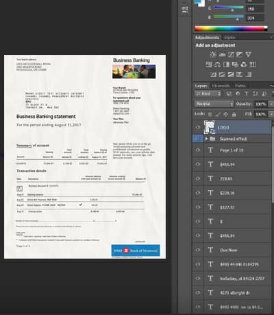 Bank of Montreal Statement Template
